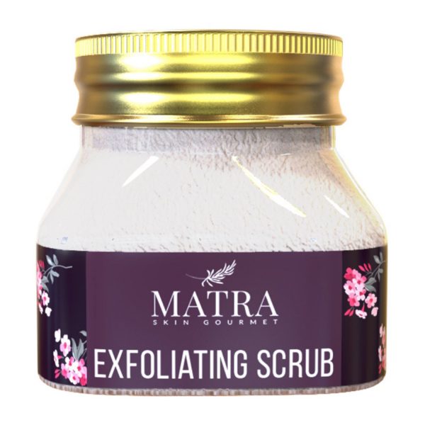 Matra Naturals Gentle Exfoliating Face Scrub - Jasmine & Mogra | Skin Cleaning & Whitening | Antibacterial Scrub For Women & Men
