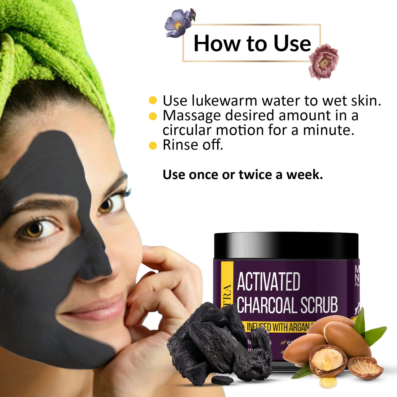 Activated Charcoal Scrub - Deep Cleansing - Matra Skin Care Essentials