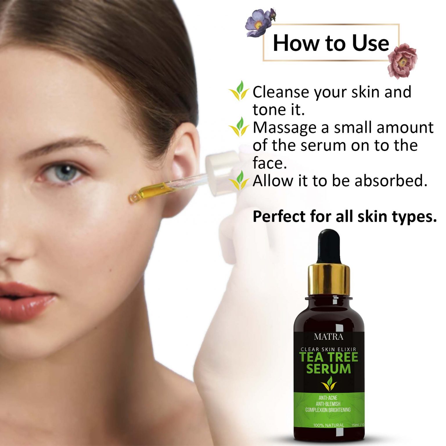 Matra Tea Tree Serum Antiacne & antiblemish Tea Tree Oil Serum