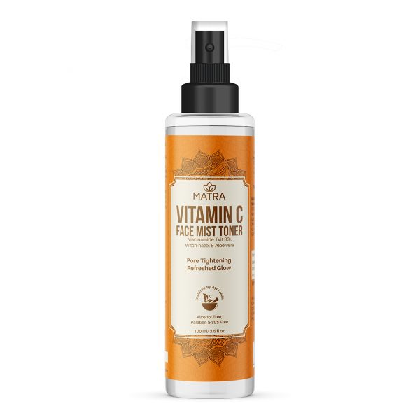 Vitamin C Alcohol Free Toner - Matra Vitamin C Alcohol Free Toner - Face Mist Face Toner for Pore Tightening and Refreshed Glow With Niacinamide (Vit B3),  Witch Hazel, and Aloe vera