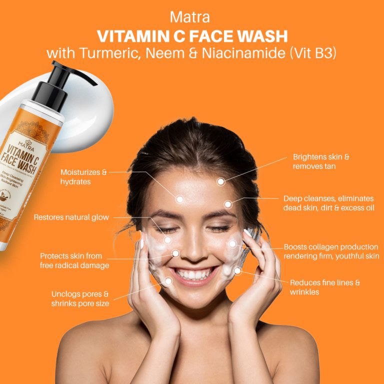 Vitamin C Face Wash Matra Vitamin C Face Wash with Turmeric, Neem