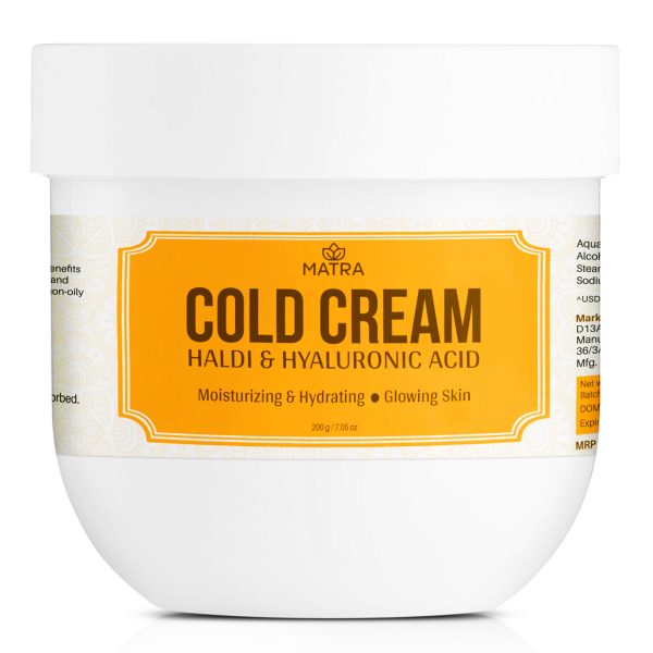 Matra Light Moisturizing Cold Cream with Haldi & Hyaluronic Acid | 24Hr Moisture Lock for Dry Skin