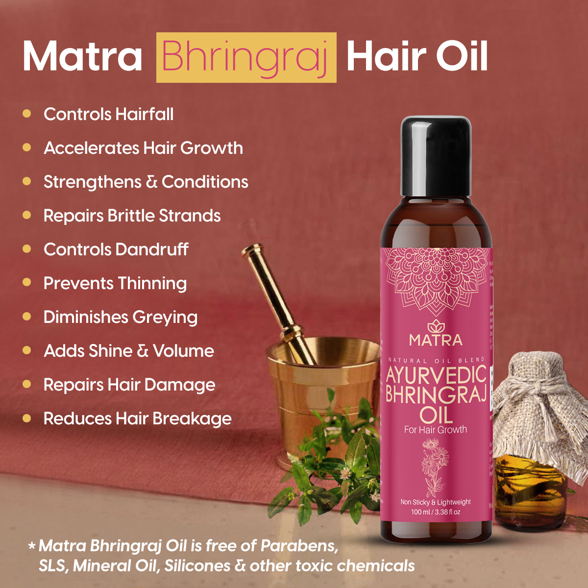 Jiva Bhringraj Hair Oil – Best Hair Growth Oil | Nourishes hair roots