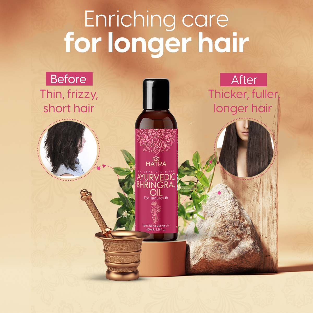 Amrutam Bhringraj Hair Oil | Nourishes Hair & Improves Scalp Health