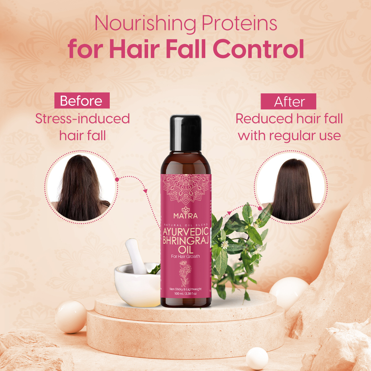 Matra Bhringraj Hair Oil for Hair Growth & Hair Fall Control 