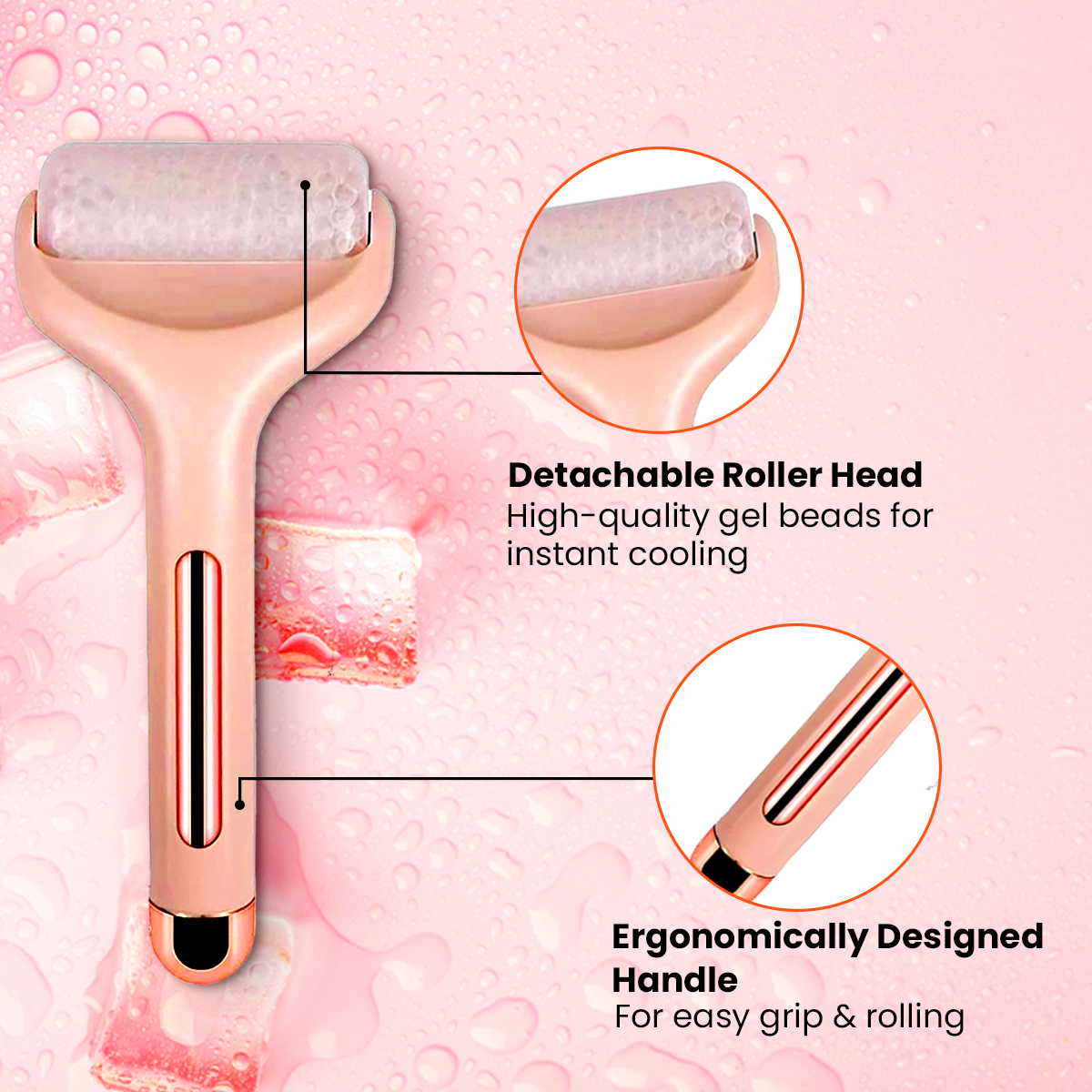Ice Roller for Glowing Skin: Face Massager for Puffy Eyes