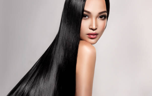 Glossy glass hair