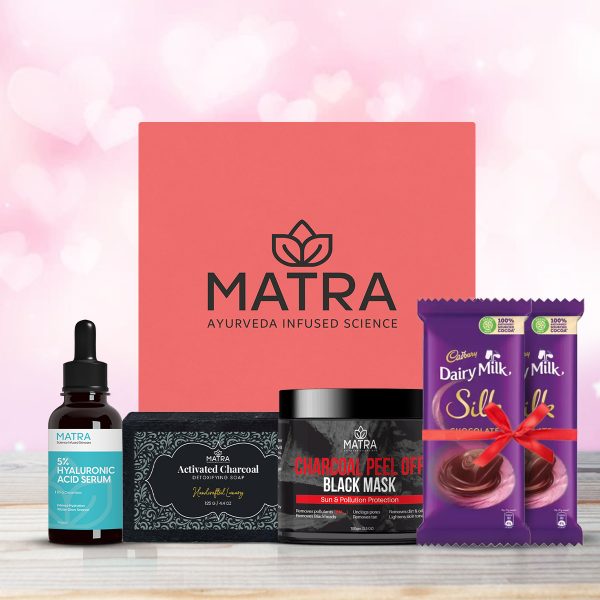 Matra Valentines Gift Set - Luxury Charcoal Skincare Gift Hamper – Beauty Box, Perfect Gift for all occasions – Valentine, Birthdays, Anniversary, Weddings, Men, Women