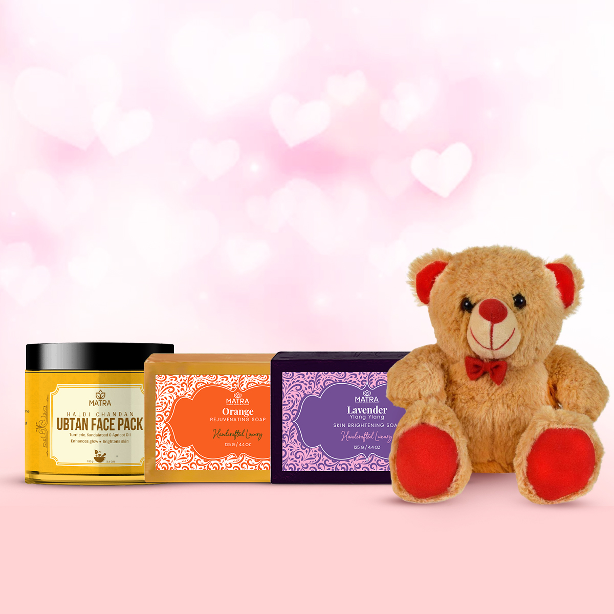 Matra Love you Gorgeous Skincare Gift Hamper with Teddy Bear - Image 2