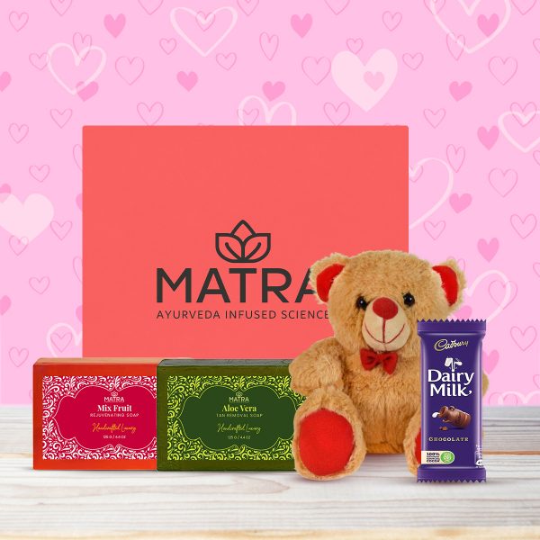 Matra Tutty Fruity Bathing Soap Gift Hamper with lovely Teddy Bear