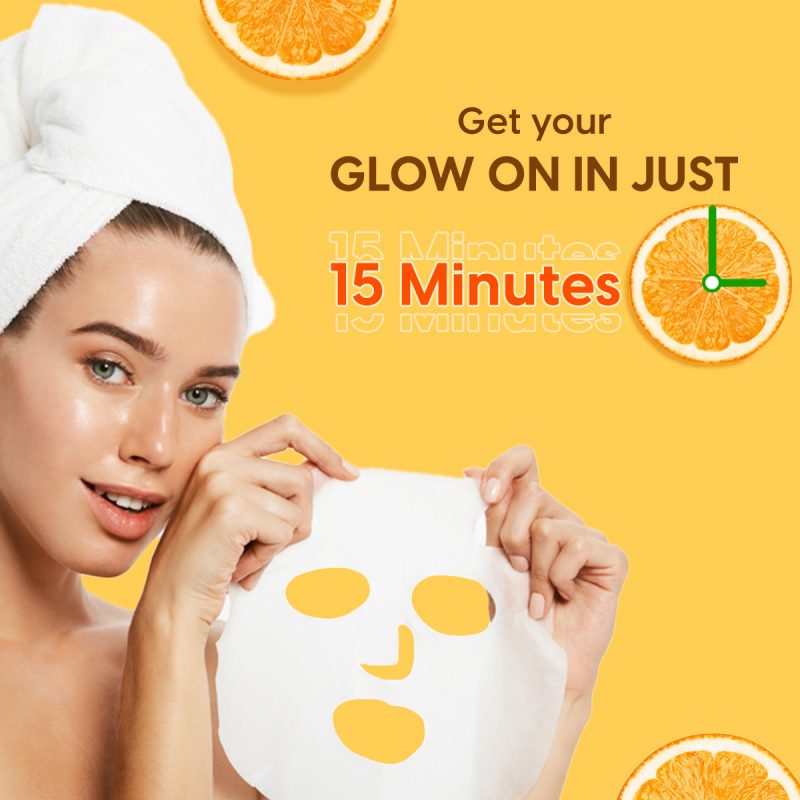 Matra Vitamin C Sheet Mask Brightening & Whitening Facial Serum Mask