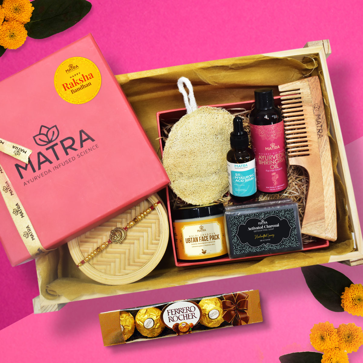 Matra Bond of Love Rakhi Special Gift Set and Grooming Hamper with Lord Ganesha Rakhi for Brother
