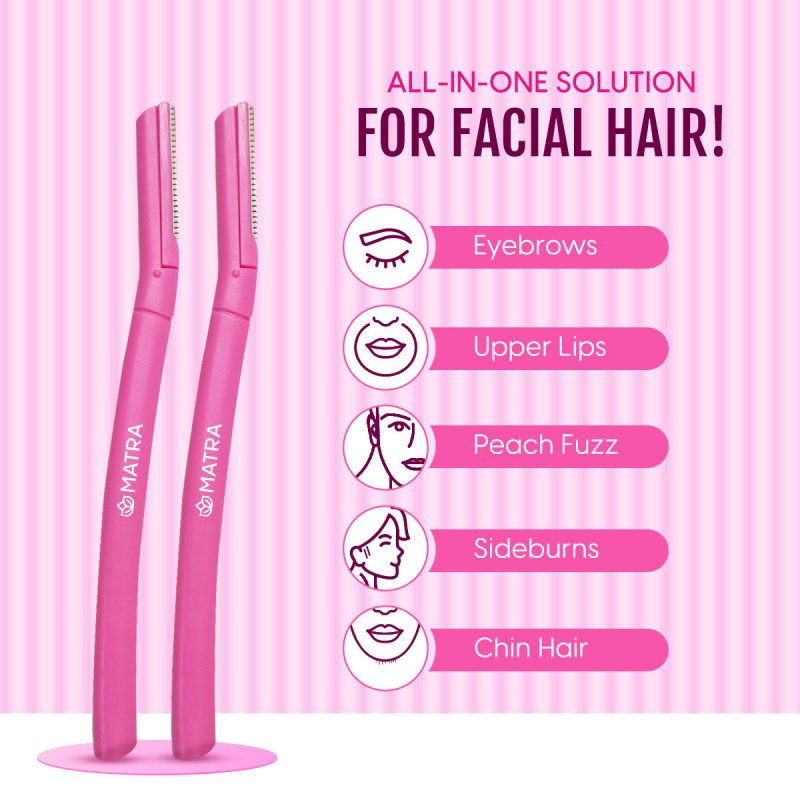 Matra Professional Face & Eyebrow Razor Facial Hair Remover for Instant