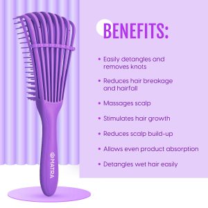 Matra Detangler Comb Purple