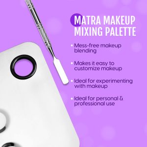 Alternative view of Matra Professional Stainless Steel Makeup Mixing Palette with Spatula