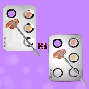 Matra Professional Stainless Steel Makeup Mixing Palette with Spatula