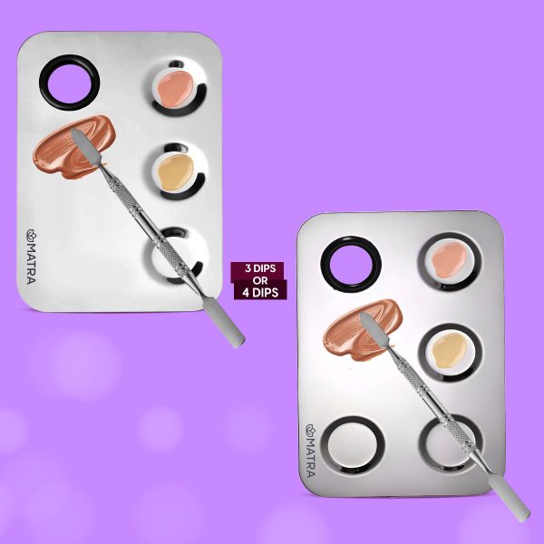 Matra Professional Stainless Steel Makeup Mixing Palette with Spatula