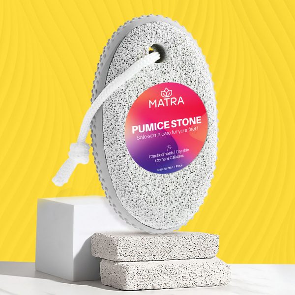 Matra Pumice Stone with Rubber Grip Pedicure Tool for Foot Scrubbing, Exfoliation