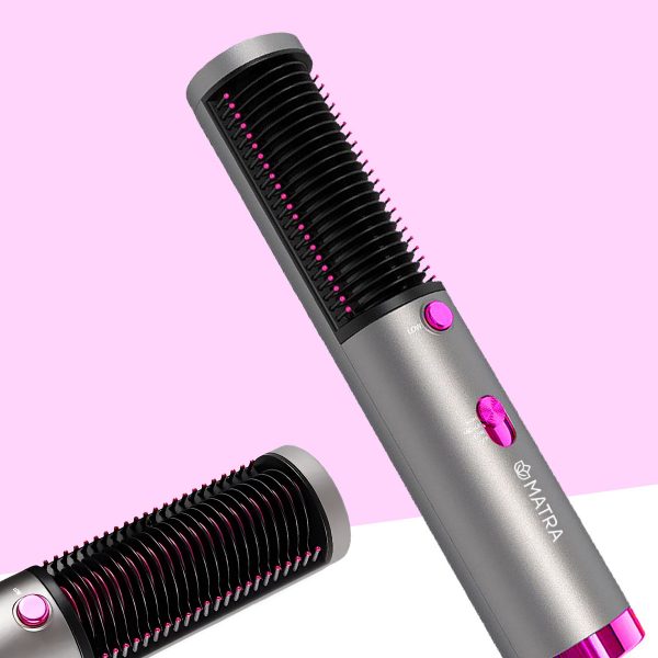 Matra Hot Air Blow Brush Volumizing Hair Straightener(800W)