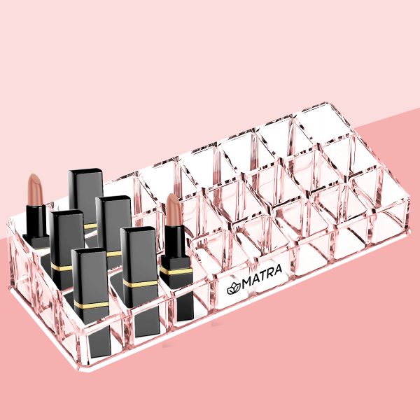 Matra Lipstick Organizer Makeup Holder Case(24 Compartments)