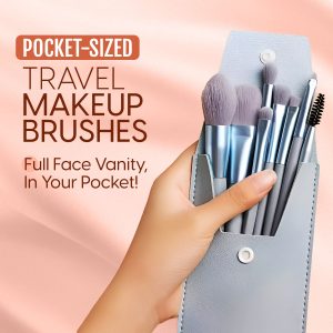 Alternative view of Matra Makeup Brush Set of 8 Mini Cosmetic Brushes Kit with Travel Makeup Pouch Storage (8 pcs)