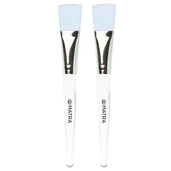 Matra Acrylic Face Pack Brush with Soft Synthetic Bristles Applicator- 2pcs