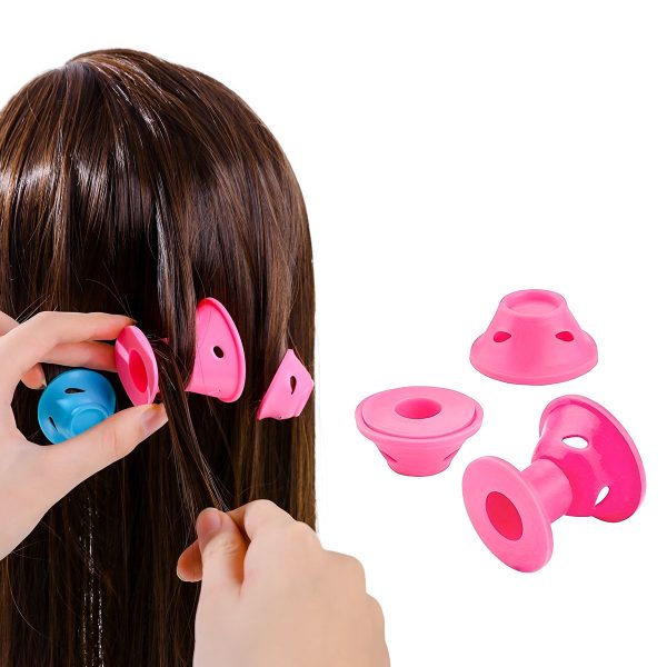 Matra Heatless Hair Curler Rollers Silicone Hair Curling Tools for Quick, Handsfree Styling (Set of 10)