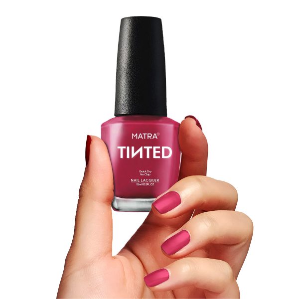 Matra TINTED Nail Polish Enamel - Regal Rose - Rose Pink (15ml) Quick Dry Gel Effect Lacquer Paint