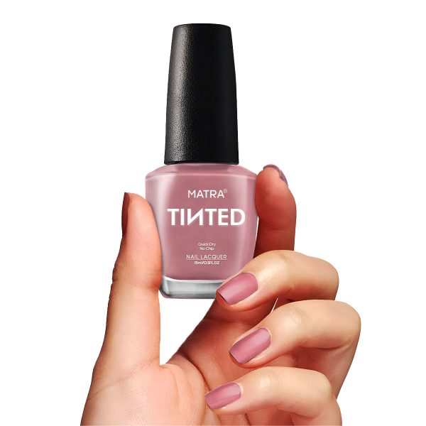 Matra TINTED Nail Polish Enamel Mystic Mauve - Mauve (15ml) Quick Dry Gel Effect Lacquer Paint