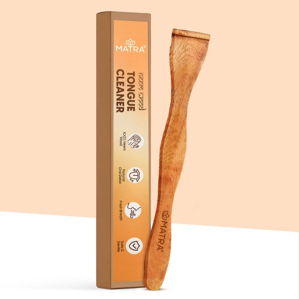 Matra Neem Wood Tongue Cleaner Wooden Scraper for Oral Hygiene & Digestive Health (20 gm)