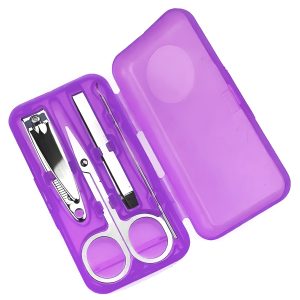 Matra Mini Manicure Kit Nail Clipper, Scissors, Cuticle Nipper, Cleaner Set with Travel Case