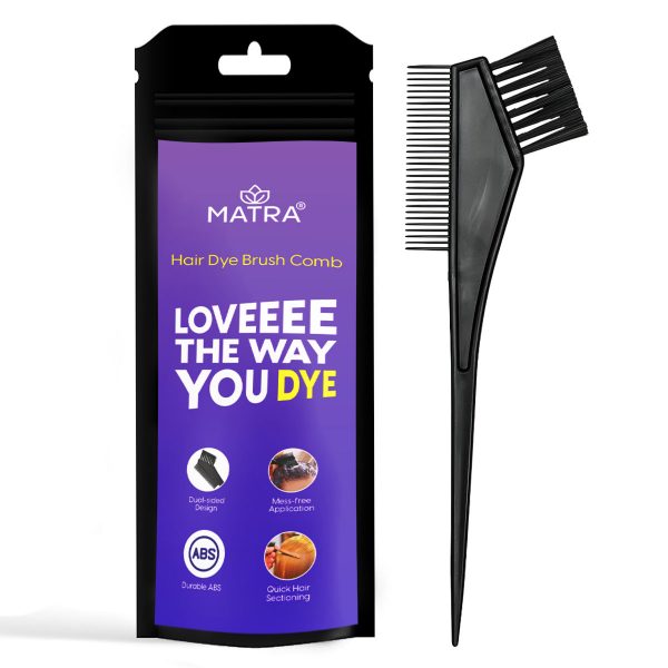 Matra Hair Dye Comb Brush - Colour Applicator for Colouring & Sectioning - Dyeing Tool with Long Tail Handle & Nylon Bristles - Tint Bleaching for Henna, Masks & Keratin Treatments - Home & Salon Use