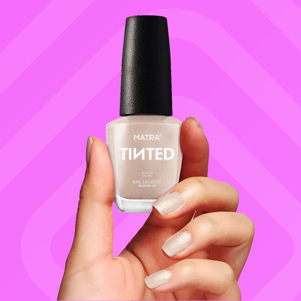 Matra TINTED Brown Shimmer Nail Polish Paint (15ml) - Sandy Glitter Nail Enamel Quick Drying, Long-lasting, No Chip, High Colour Payoff - Non-UV Nail Lacquer - No Toxin, Cruelty-free Nail Colour