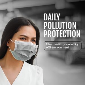 Alternative view of Matra 3 Ply Disposable Face Masks (20 pcs) - Non-woven Surgical Face Masks with Nose Clip & Elastic Earloops - Anti Pollution Masks for Dust, Smog, Pollen & Smoke - Dental Care, Hair & Nail Salon Use