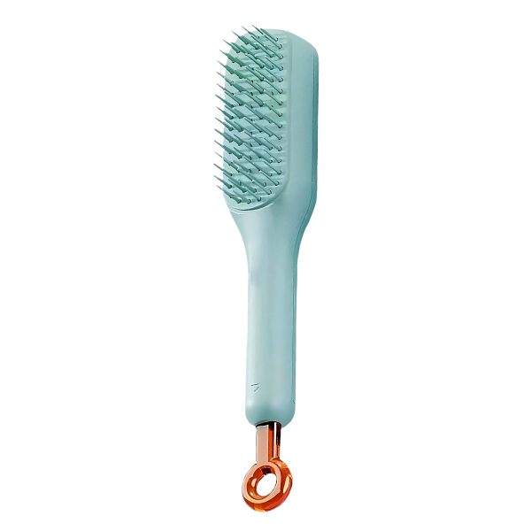 Matra Self-Cleaning Hair Brush - One-pull Clean Hair Comb with Retractable Bristles for Easy Clean - Anti-Static Massage Comb for Detangling, Scalp Massage Hair Fall Control - Travel Hair Styling Tool