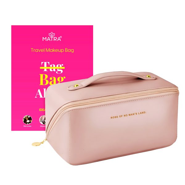 Matra Travel Makeup Bag Cosmetic Storage Leather Vanity Pouch