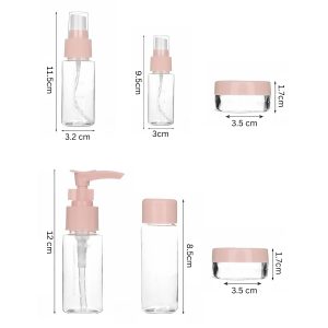 Alternative view of Matra Travel Bottles for Toiletries Set of 6 - Refillable Empty Toiletry Containers Kit with Spray Bottles, Lotion Bottle, Shampoo Dispenser, Mini Cream Jars - Compact, Leakproof Portable Toiletry Bag