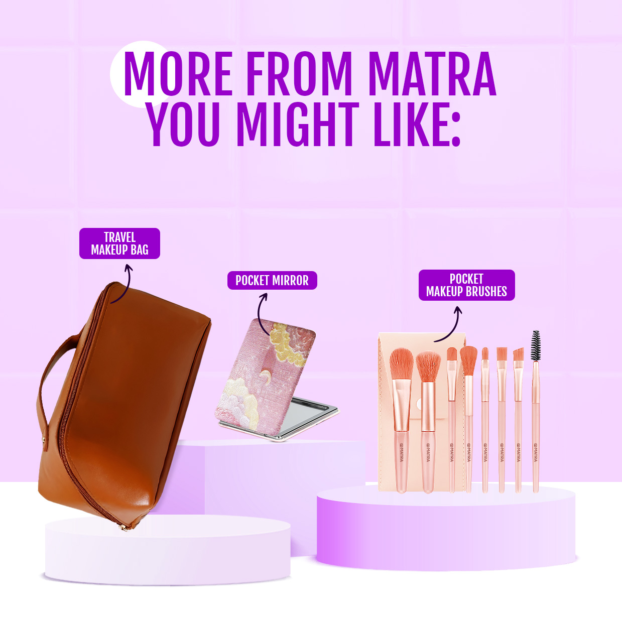 Matra Makeup Organizer Bag Cosmetic Travel Kit Vanity Box with Adjustable Dividers Partitions Sections Compartments Toiletry Storage Professional Portable Train Case - Image 9