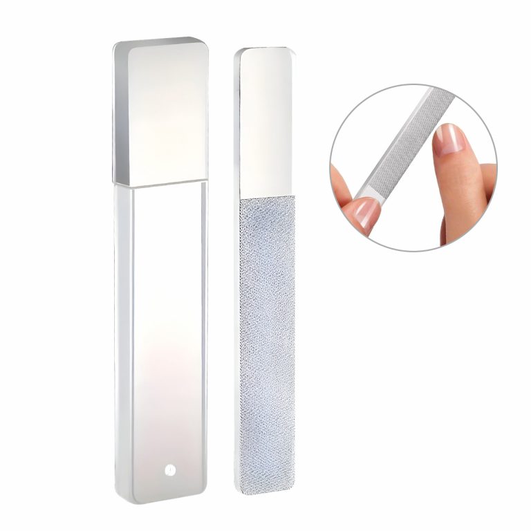 Matra Crystal Glass Nail Filer Double Sided Transparent Shaper Buffer Shiner Polisher Files Manicure Pedicure Tool File with Carry Case for Fingernails Toenails for Gift and Travel for Women and Men