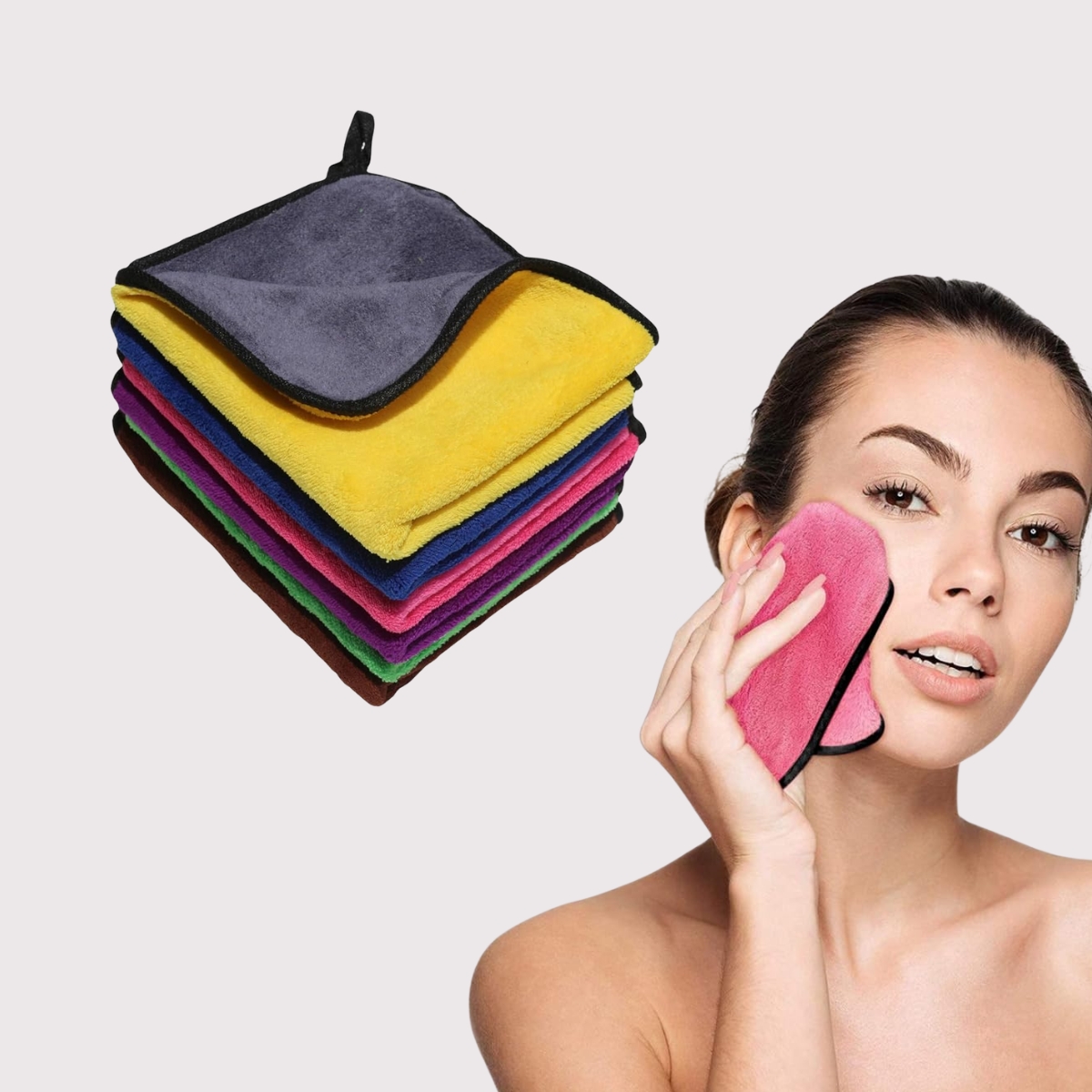 Matra Microfiber Face Towel for Makeup Removal Hand Gym Cloth Super Soft Quick Absorbent Makeup Remover Pad - Image 3