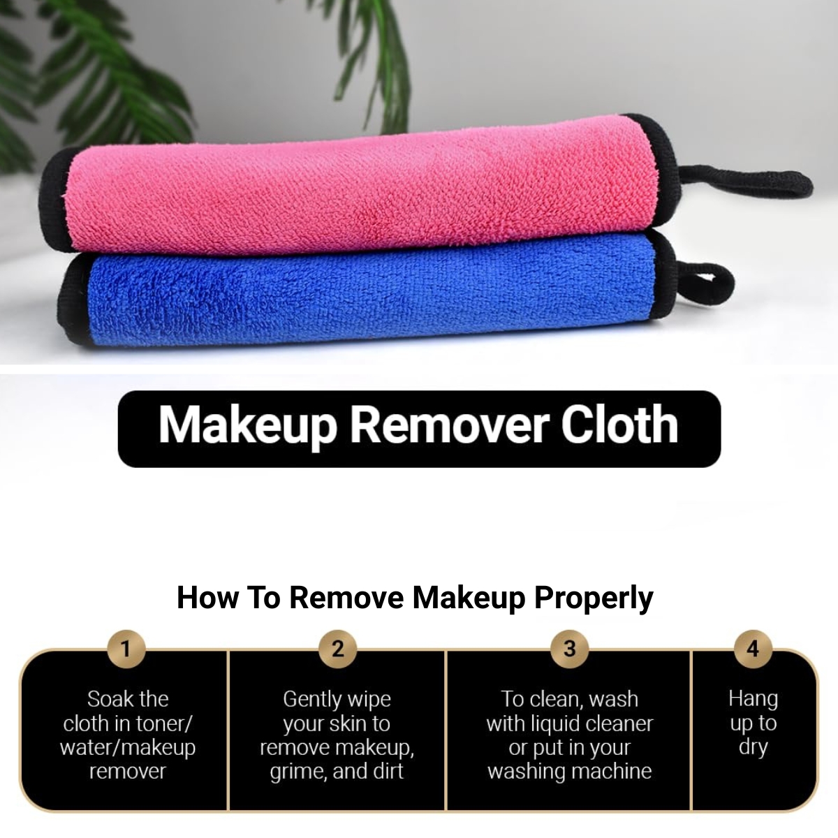Matra Microfiber Face Towel for Makeup Removal Hand Gym Cloth Super Soft Quick Absorbent Makeup Remover Pad - Image 4