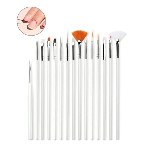 Matra Nail Art Brush Set Pen Tools Kit for Polish Painting Drawing Dotting Design Acrylic Gel UV Extension Synthetic Fiber Brushes Accessories