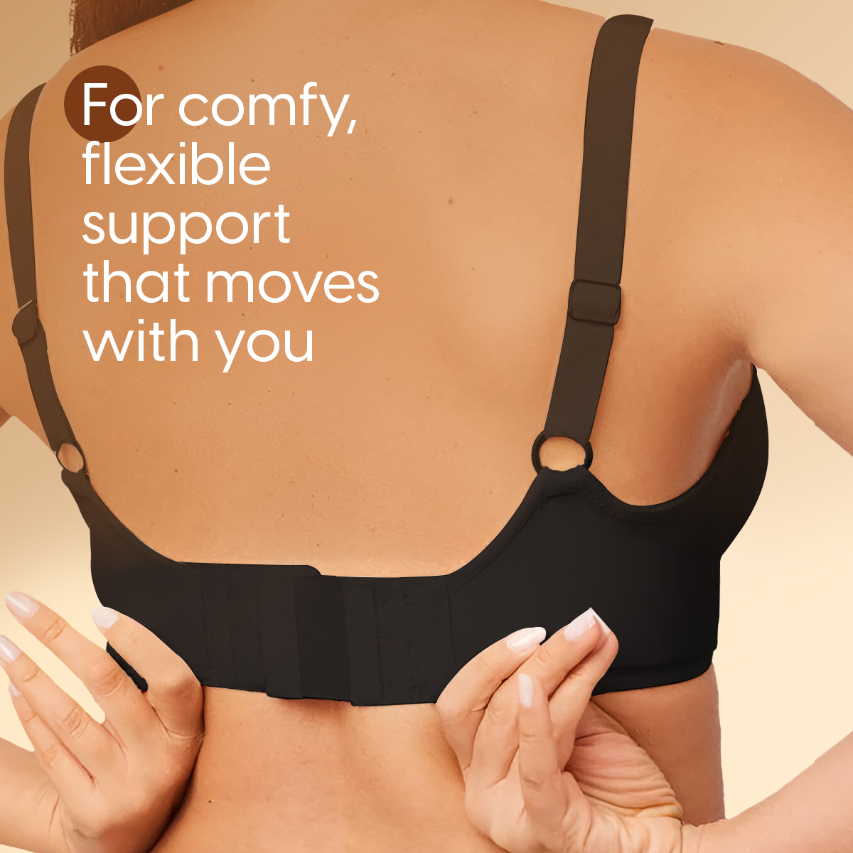 Matra Bra Extender Stretchable Elastic Extension Strap Adjustable Buckle Clasp 3 Hook 3 Eye Black - Image 5