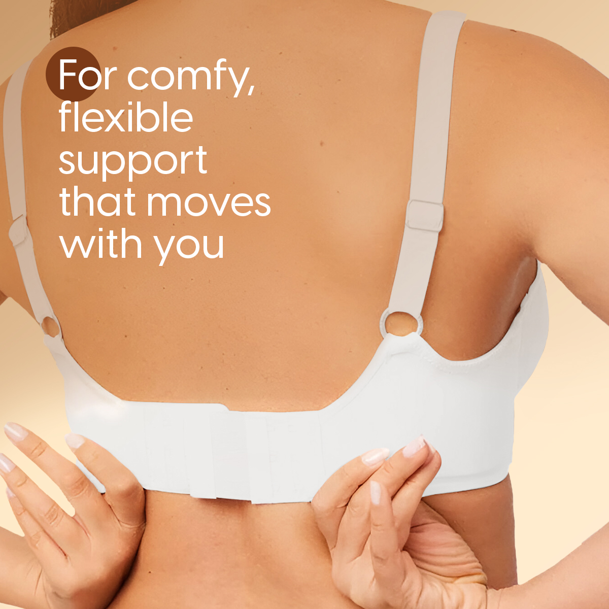 Matra Bra Extender Stretchable Elastic Extension Strap Adjustable Buckle 3 Hook 3 Eye Beige White 2Pc - Image 5