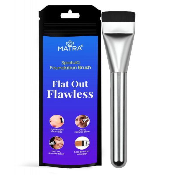 Matra Spatula Foundation Brush Ultra Thin Flat Head Top Makeup Blending Applicator for Glass Skin
