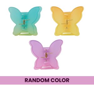 Matra Butterfly Claw Clip Matte Hair Clutcher Double Shaded Dual Color Gradient Big Pin Clutches (2Pc)
