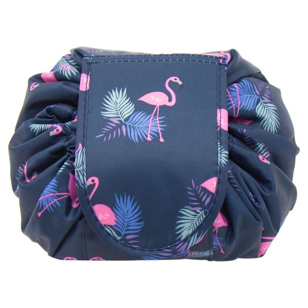 Matra Lazy Cosmetic Bag Makeup Pouch Vanity Organizer Travel Toiletry Magic Pocket with Drawstring