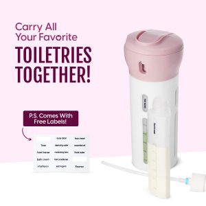 Alternative view of Matra 4-in-1 Travel Dispenser Set Toiletry Pump Bottles Refillable Portable Leakproof 40ml Containers