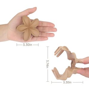 Alternative view of Matra Matte Flower Claw Clip Hair Clutcher Hawaiian Hair Pin Large Clutches Gift Pack Set (4Pc)