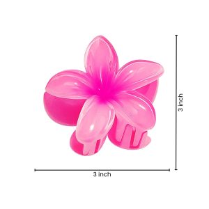 Alternative view of Matra Flower Claw Clip Hair Clutcher Hawaiian Plumeria Summer Beach Accessories Large Clutches 2Pc